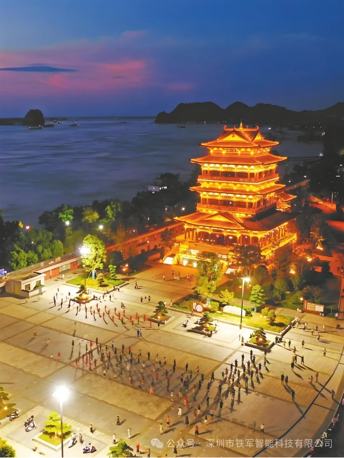 長江岸線新地標(biāo)-彭澤狄公樓上線鐵軍智能檢票閘機(jī)